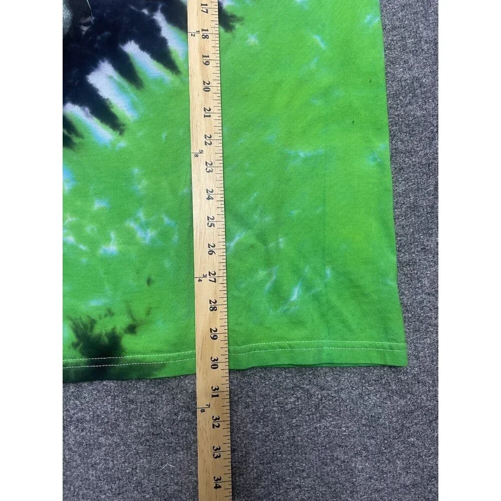 Joker Harley Quinn x Color Bars Tie Dye Men's Batman Black Green Tee L